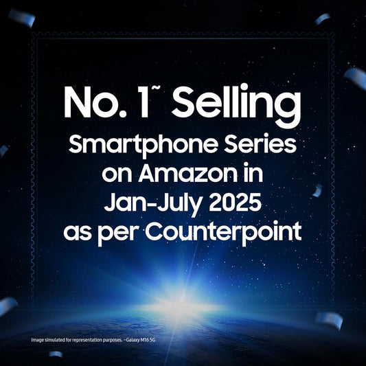 Samsung Galaxy M17 5G Mobile (Sapphire Black, 6GB RAM, 128GB Storage) | 50MP OIS Triple Camera | Gorilla Glass Victus | IP54 | 6 Gen OS Upgrades | AI | Gemini Live | Lag-Free Gaming | Without Charger